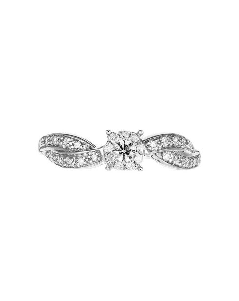 Bague Bel Eclat Diamants 0.20 ct or blanc