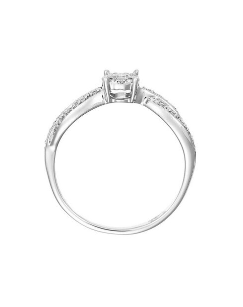 Bague Bel Eclat Diamants 0.20 ct or blanc