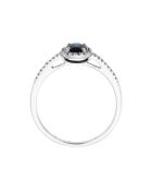 Bague Royal Blue Diamants 0.10 ct Saphir 0.74 ct or blanc