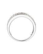 Bague Kiss Baguette Diamants 0.50 ct or blanc