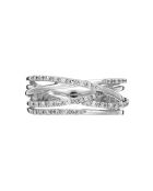Bague Entrelacs Eternel Diamants 0.18 ct or blanc