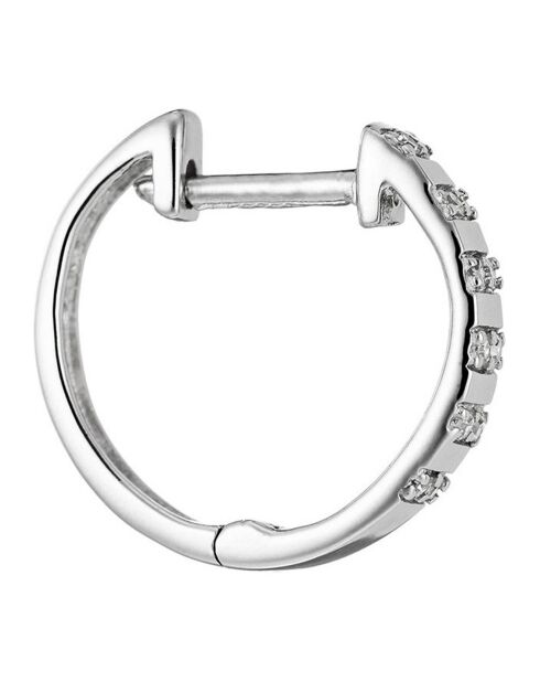 Boucles d'oreilles Linéa Diamants 0.08 ct or blanc