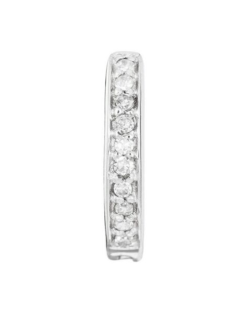 Boucles d'oreilles Anneau pm diamants 0,06 ct or blanc