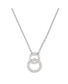 Pendentif Etreinte Diamants 0.03 ct or blanc