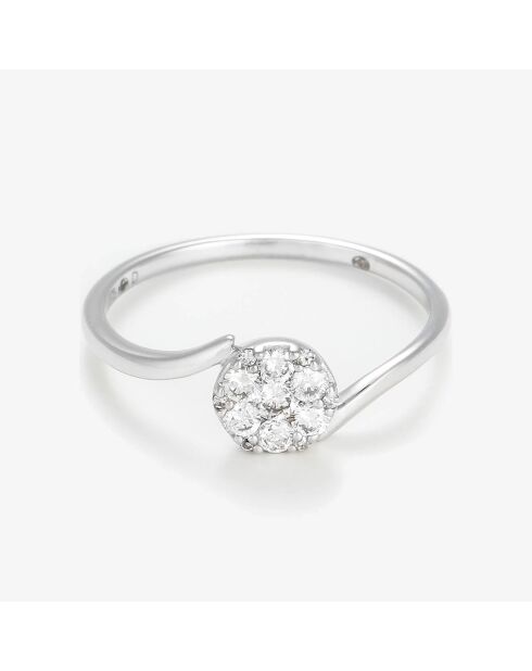 Solitaire Dot diamanten ring 0,25 kt witgoud