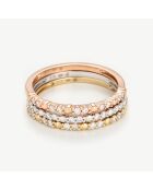 Trio of Alliances diamanten ring 0,33 ct in driekleurig goud