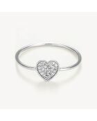 Bague Coeur Tendresse Diamants 0.05 ct or blanc