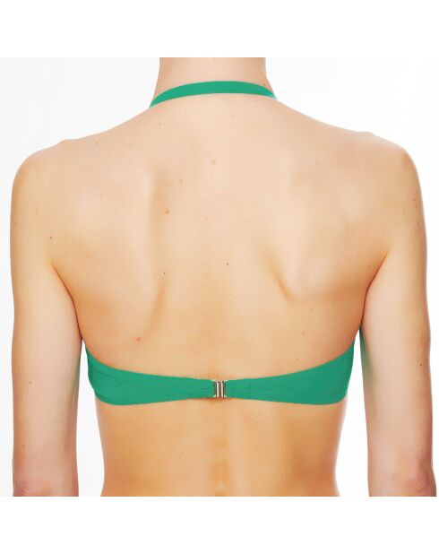 Haut de maillot de bain à coque bandeau La Jolie Baigneuse vert