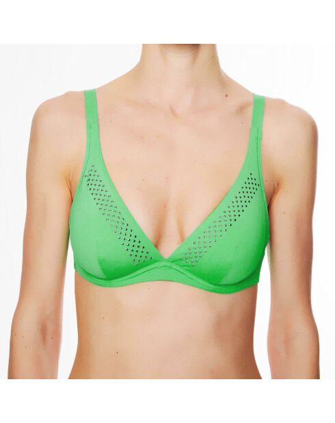 Haut de maillot de bain triangle souple  La Rocking Beauty vert