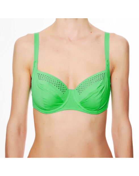 Top de baño suave verde La Rocking Beauty