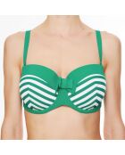 Haut de maillot de bain à coque bandeau La Jolie Baigneuse vert