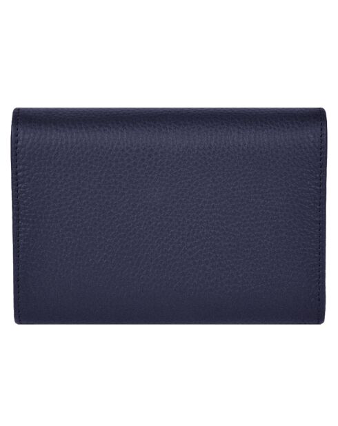 Portefeuille en Cuir Paris marine - 14.7x11.8 cm