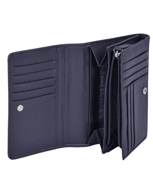 Portefeuille en Cuir Paris marine - 14.7x11.8 cm