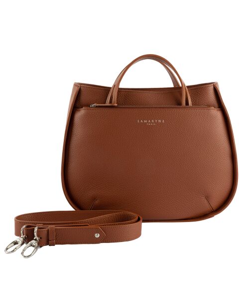 Sac à main Fidèle cognac - 26x34x13 cm