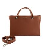 Sac à main en Cuir Fidèle cognac - 36x25x14 cm
