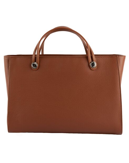 Sac à main en Cuir Fidèle cognac - 36x25x14 cm