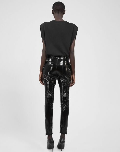 T-Shirt avec épaulettes noir