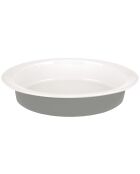 Grau/weiße ovale Auflaufform - 36 cm