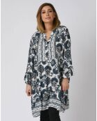 Tunique Liv fleurie bleue