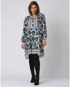 Tunique Liv fleurie bleue