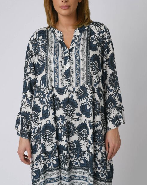 Tunique Liv fleurie bleue