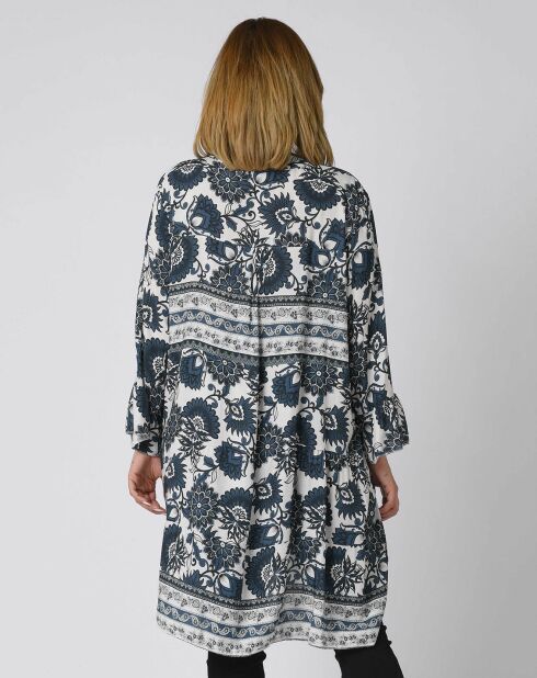 Tunique Liv fleurie bleue