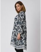 Tunique Liv fleurie bleue