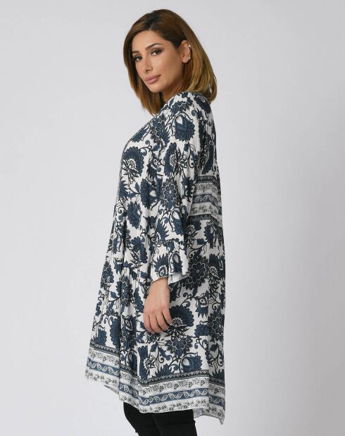 Tunique Liv fleurie bleue