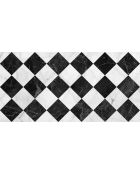 Tapis vinyle Gadir noir/blanc - 50x100 cm