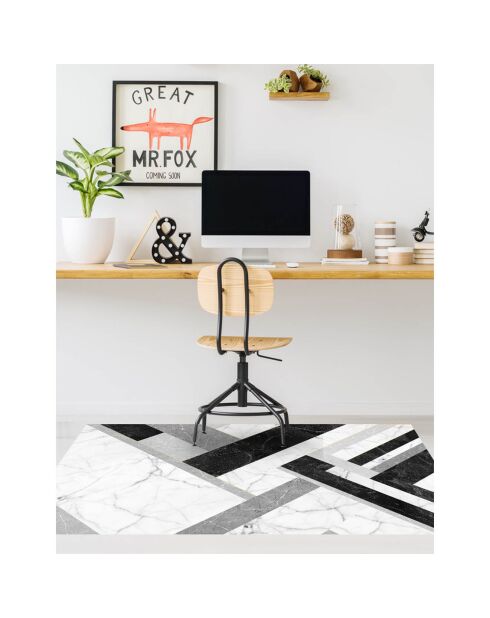 Tapis vinyle Marmol Infinity noir/gris/blanc - 50x100 cm