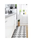 Tapis vinyle Gadir gris - 50x100 cm