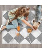 Tapis vinyle Gadir gris - 50x100 cm