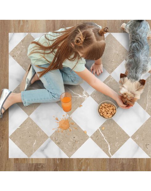 Tapis vinyle Gadir sépia - 50x100 cm