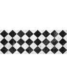 Tapis vinyle Gadir noir/blanc - 50x140 cm