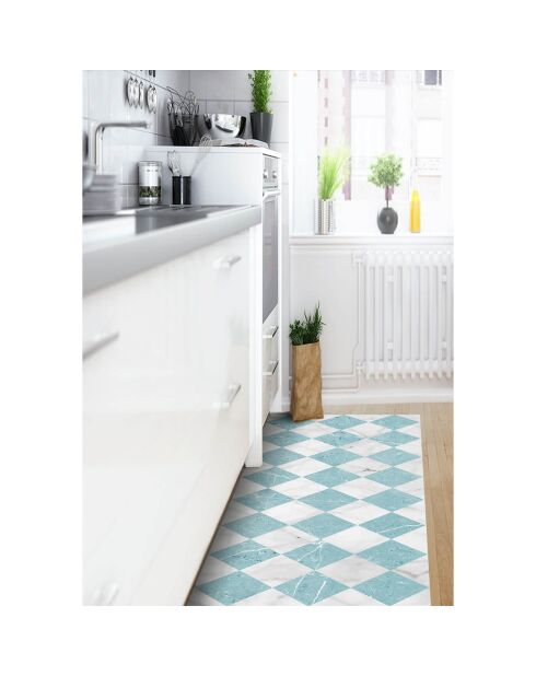 Tapis vinyle Gadir turquoise - 50x140 cm
