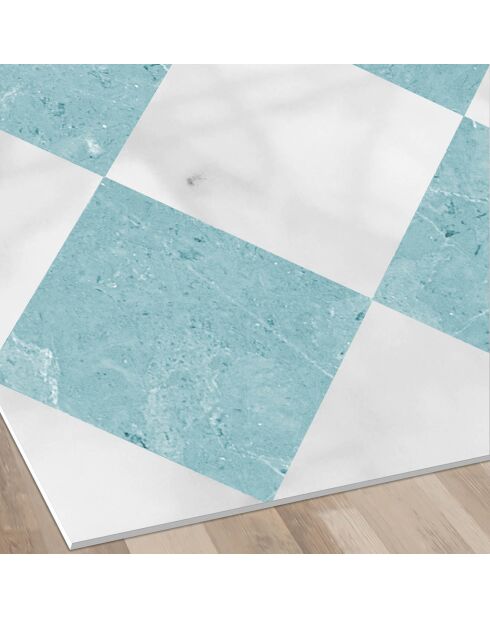 Tapis vinyle Gadir turquoise - 50x140 cm