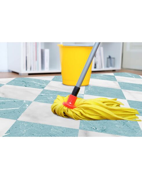 Tapis vinyle Gadir turquoise - 50x140 cm