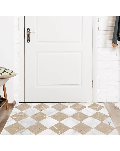 Tapis vinyle Gadir sépia - 50x140 cm