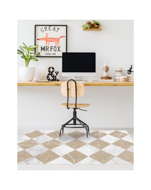 Tapis vinyle Gadir sépia - 58x100 cm