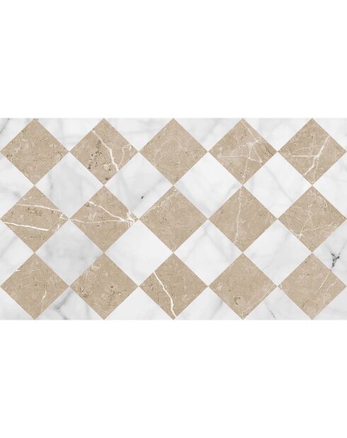 Tapis vinyle Gadir sépia - 58x100 cm