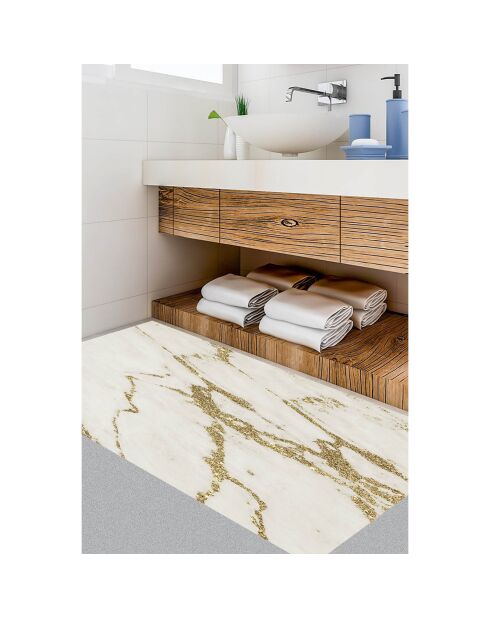 Tapis vinyle Marble marbré/doré - 66x100 cm