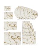 Tapis vinyle Marble marbré/doré - 66x100 cm