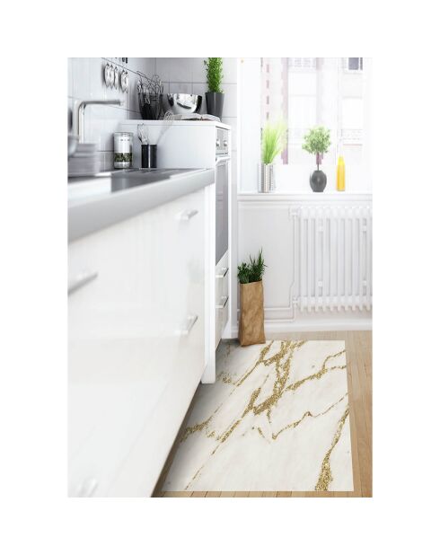 Tapis vinyle Marble marbré/doré - 66x100 cm