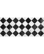 Tapis vinyle Gadir noir/blanc - 66x150 cm