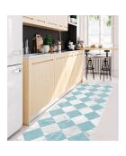 Tapis vinyle Gadir turquoise - 66x150 cm