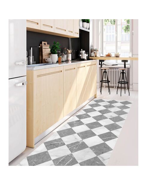 Tapis vinyle Gadir gris - 66x150 cm