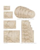 Tapis vinyle carré Old map beige - 100x100 cm