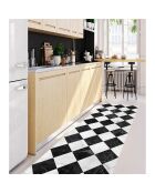 Tapis Gadir noir/blanc - 66x180 cm