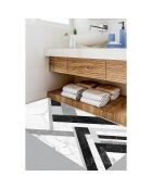 Tapis vinyle Marmol Infinity noir/gris/blanc - 66x180 cm
