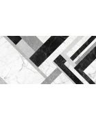 Tapis vinyle Marmol Infinity noir/gris/blanc - 66x180 cm